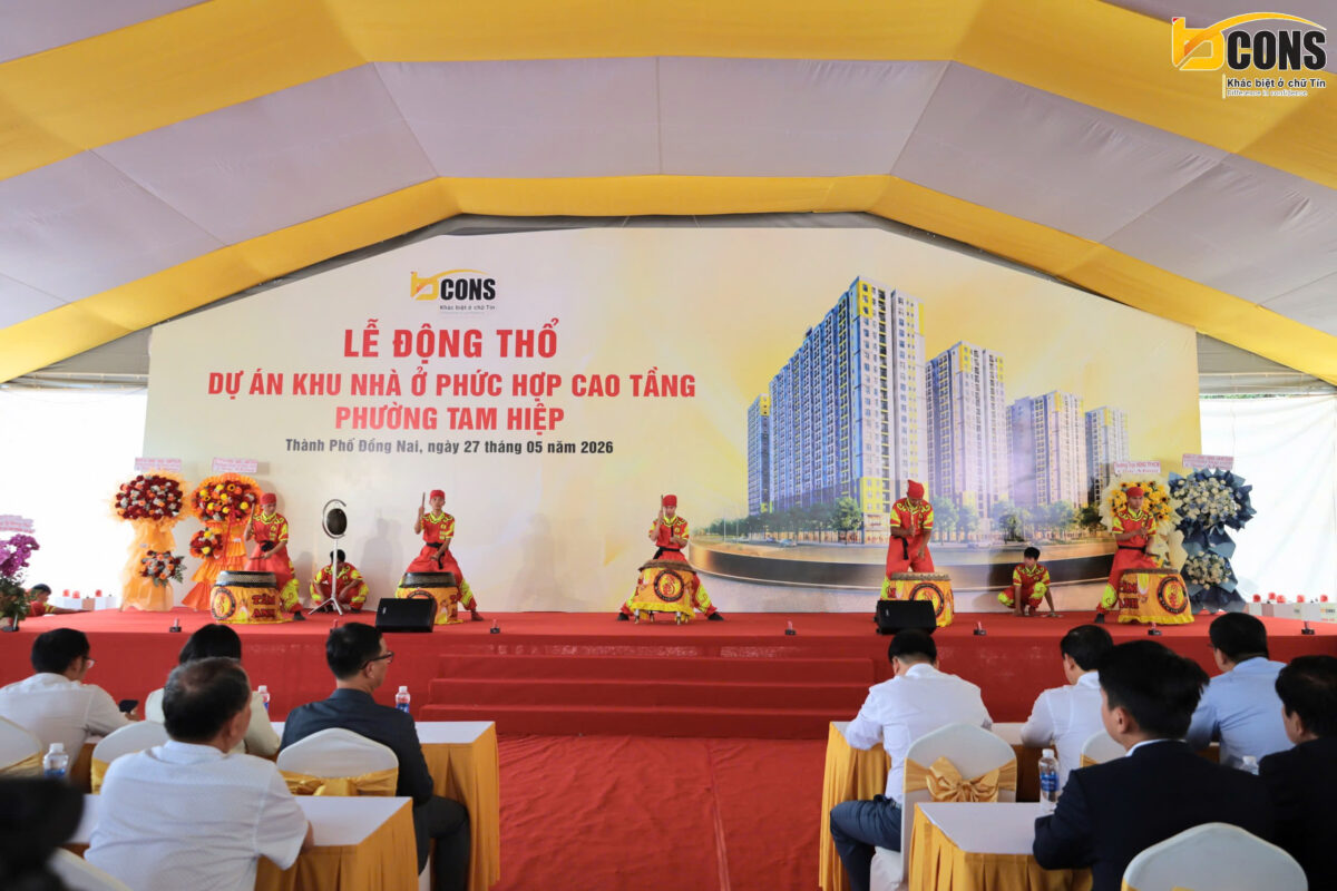 Tập đoàn Bcons động thổ khu nhà ở phức hợp cao tầng Phường Tam Hiệp